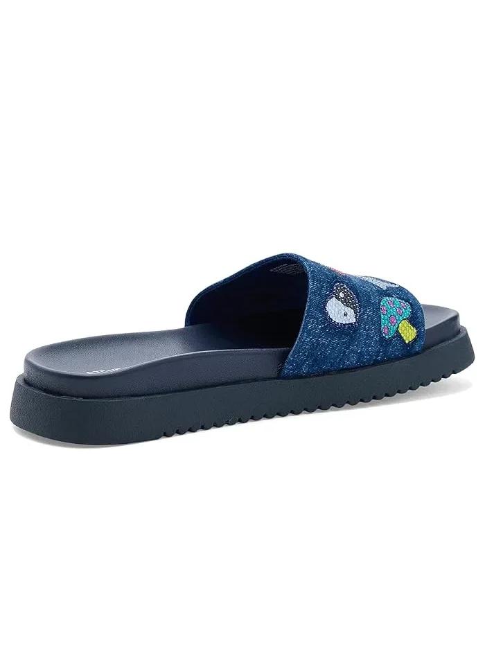 Сандалии с вышивкой Fifii Steve Madden Kids — изображение 3 из 4, джинсовый синий