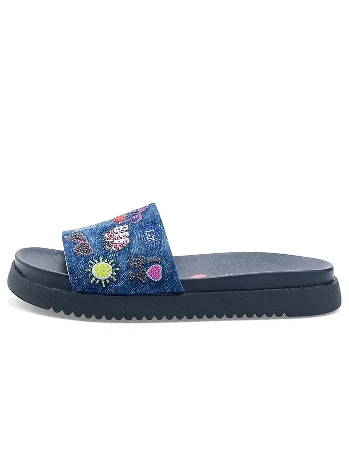 Сандалии с вышивкой Fifii Steve Madden Kids — изображение 4 из 4, джинсовый синий