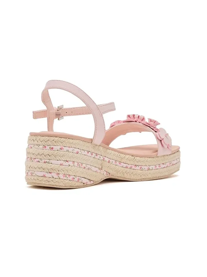 Сандалии с цветочными аппликациями Dori Steve Madden Kids — изображение 3 из 4, пудровый розовый