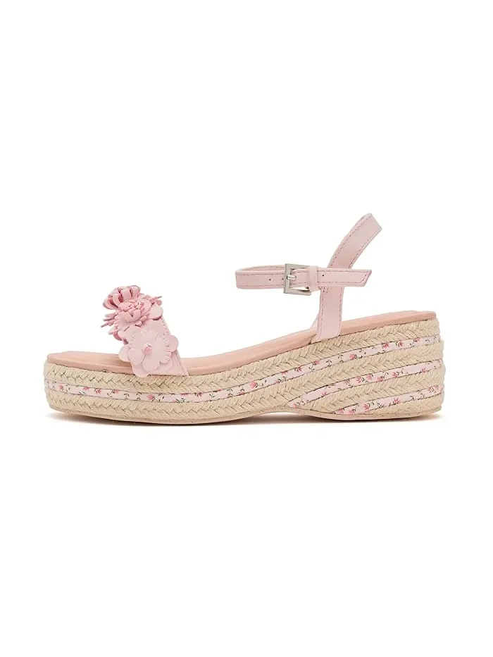 Сандалии с цветочными аппликациями Dori Steve Madden Kids — изображение 4 из 4, пудровый розовый