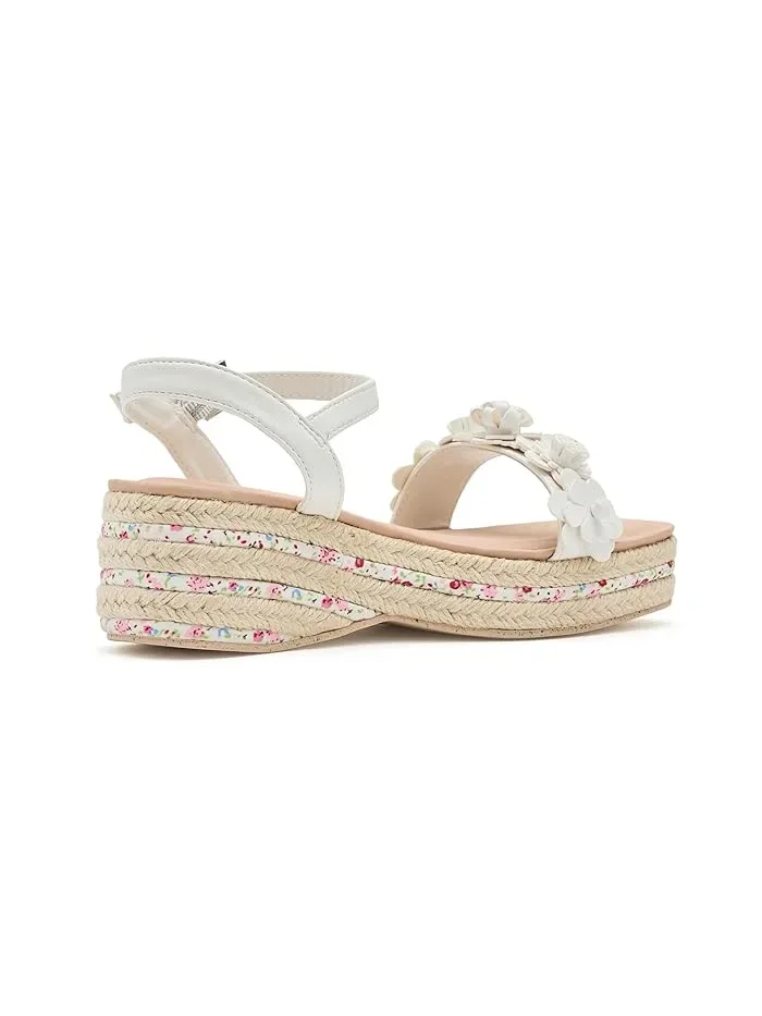Сандалии с цветочным аппликациями Dori Steve Madden Kids — изображение 3 из 4, белый