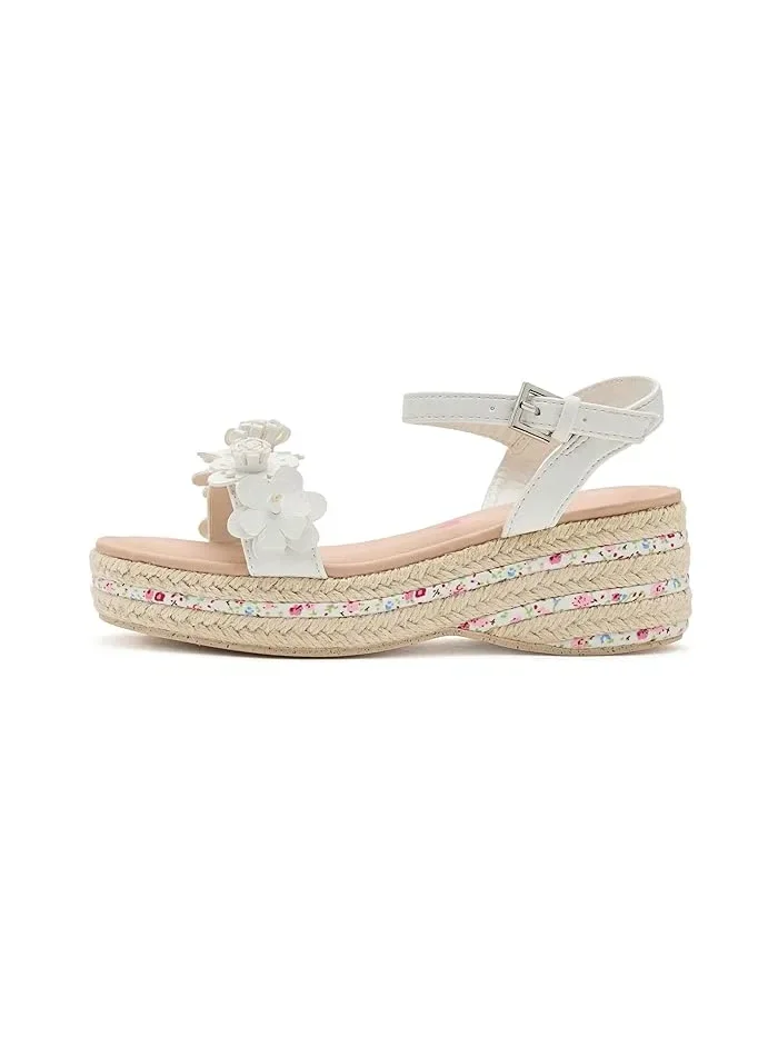 Сандалии с цветочным аппликациями Dori Steve Madden Kids — изображение 4 из 4, белый