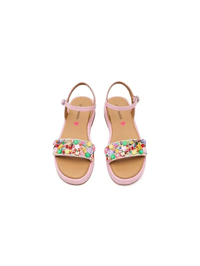Босоножки с 3D-украшениями Arabela Steve Madden Kids — изображение 2 из 4, розовый