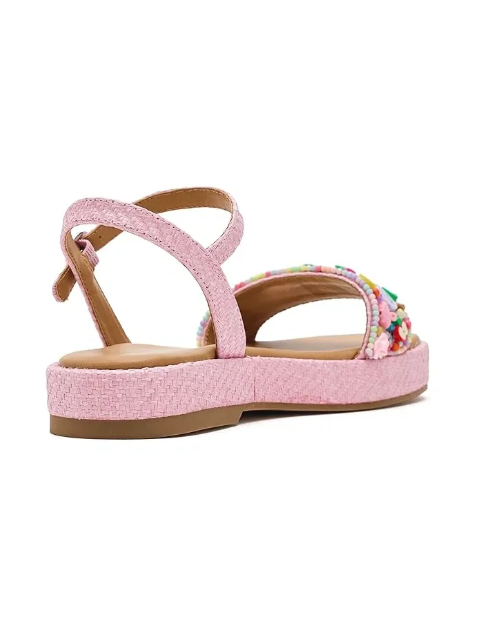 Босоножки с 3D-украшениями Arabela Steve Madden Kids — изображение 3 из 4, розовый