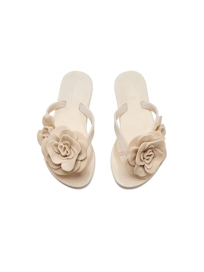 Сандалии с цветочным декором Harmonic Petals Mini Melissa — изображение 2 из 4, бежевый