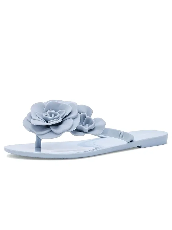 Сандалии с цветочным декором Harmonic Petals Mini Melissa — изображение 1 из 4, светлый синий