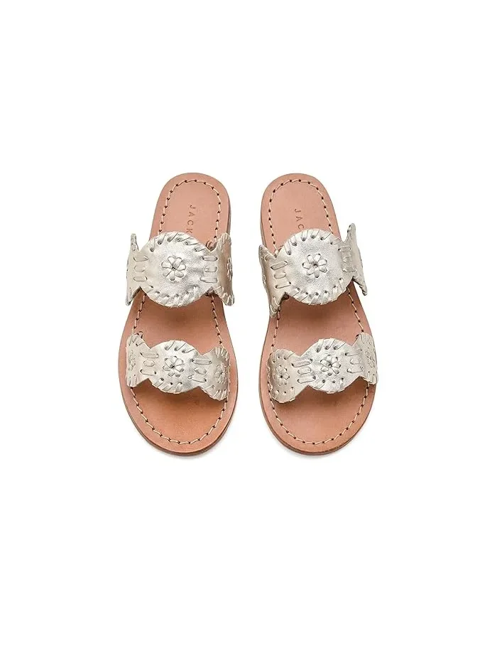 Сандалии Lauren Flat Jack Rogers Kids — изображение 2 из 4, серебристый