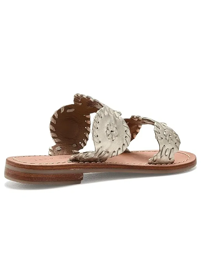 Сандалии Lauren Flat Jack Rogers Kids — изображение 3 из 4, серебристый