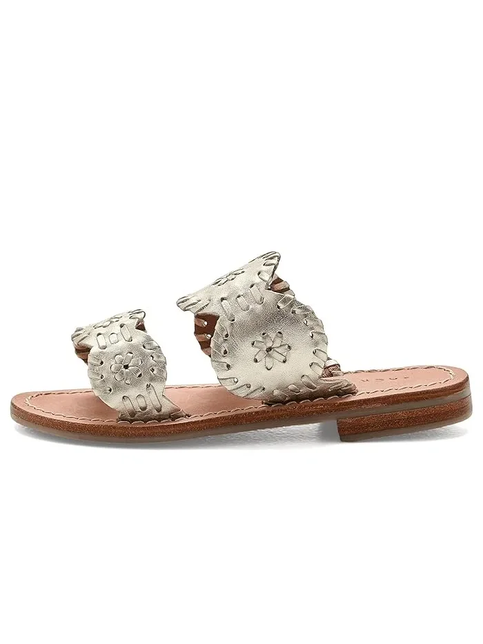 Сандалии Lauren Flat Jack Rogers Kids — изображение 4 из 4, серебристый