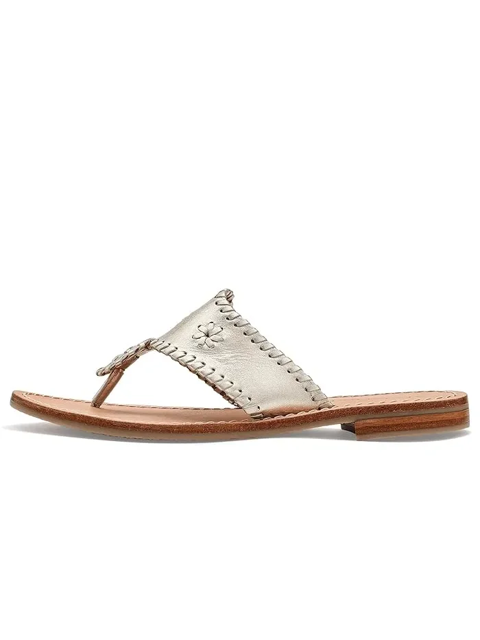 Сандалии Jacks Flat Sandals Jack Rogers Kids — изображение 4 из 4, серебристый
