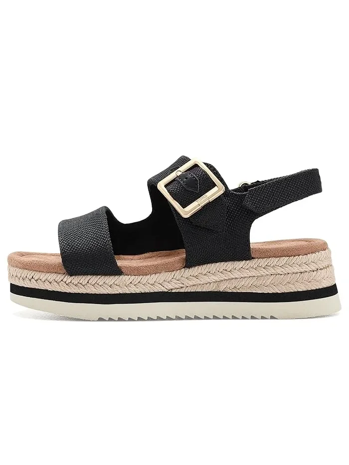 Босоножки на танкетке Giana TOMS Kids — изображение 4 из 4, черный