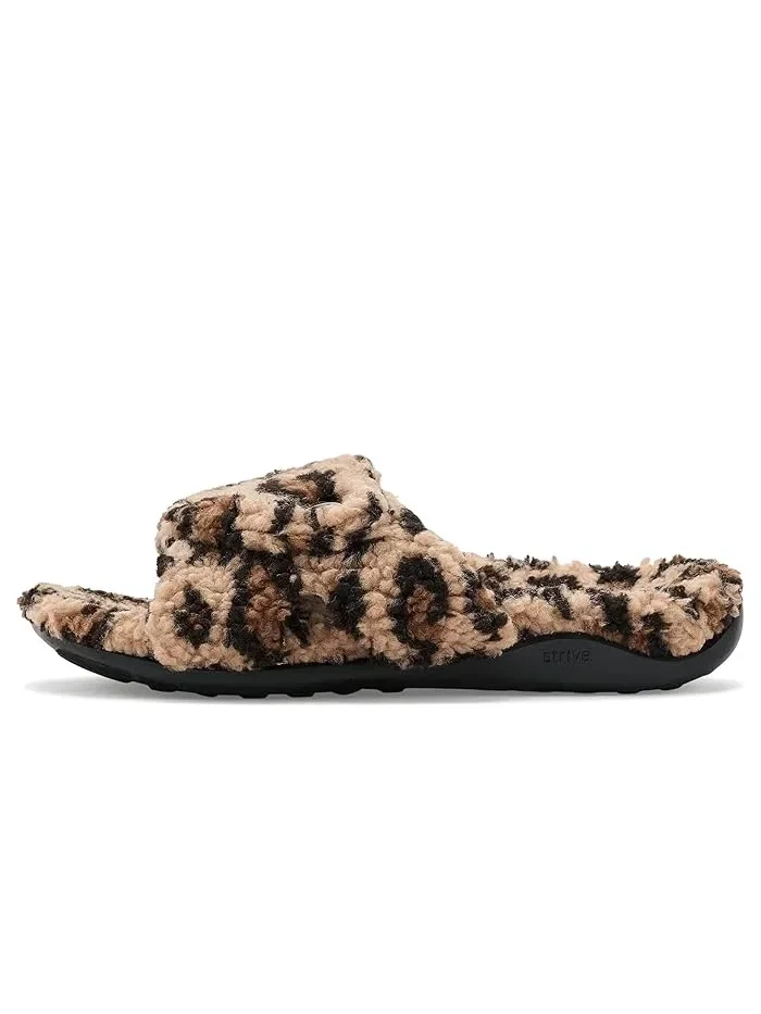Тапочки с открытым носком Zoey Strive, Leopard — изображение 4 из 4, леопардовый