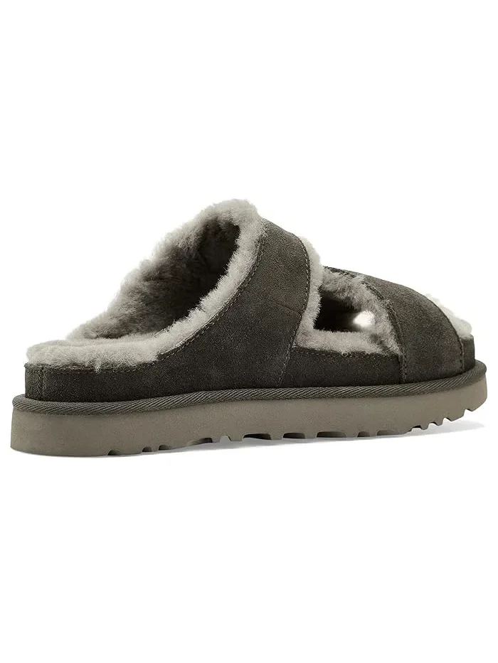 Тапочки Greenport Cross Strap Slide UGG — изображение 3 из 4, дымчатый