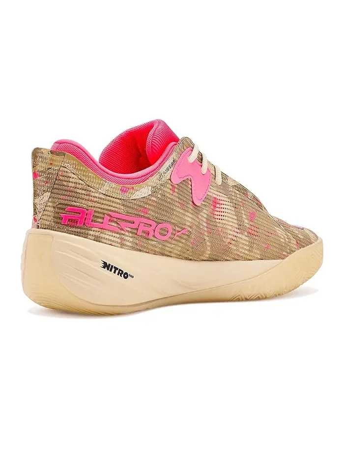 Кроссовки баскетбольные All-Pro Nitro 2 Flau'jae PUMA — изображение 3 из 4, песочный/розовый/зеленый