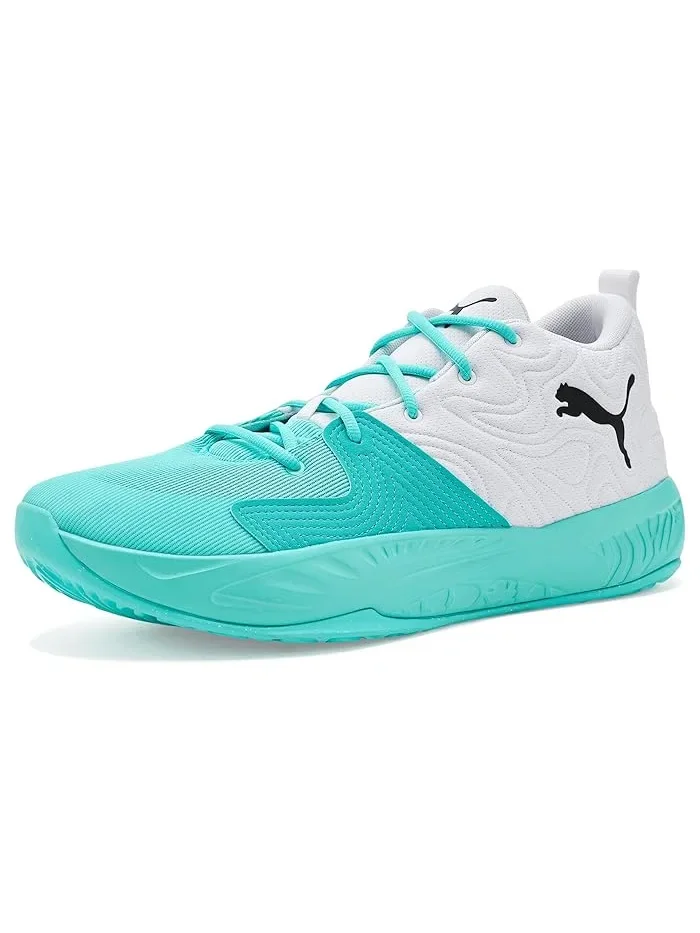 Кроссовки баскетбольные Court Pro 3 PUMA — изображение 1 из 4, белый/черный/голубой