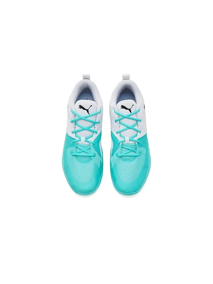 Кроссовки баскетбольные Court Pro 3 PUMA — изображение 2 из 4, белый/черный/голубой