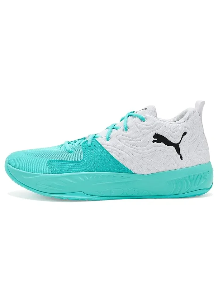 Кроссовки баскетбольные Court Pro 3 PUMA — изображение 4 из 4, белый/черный/голубой