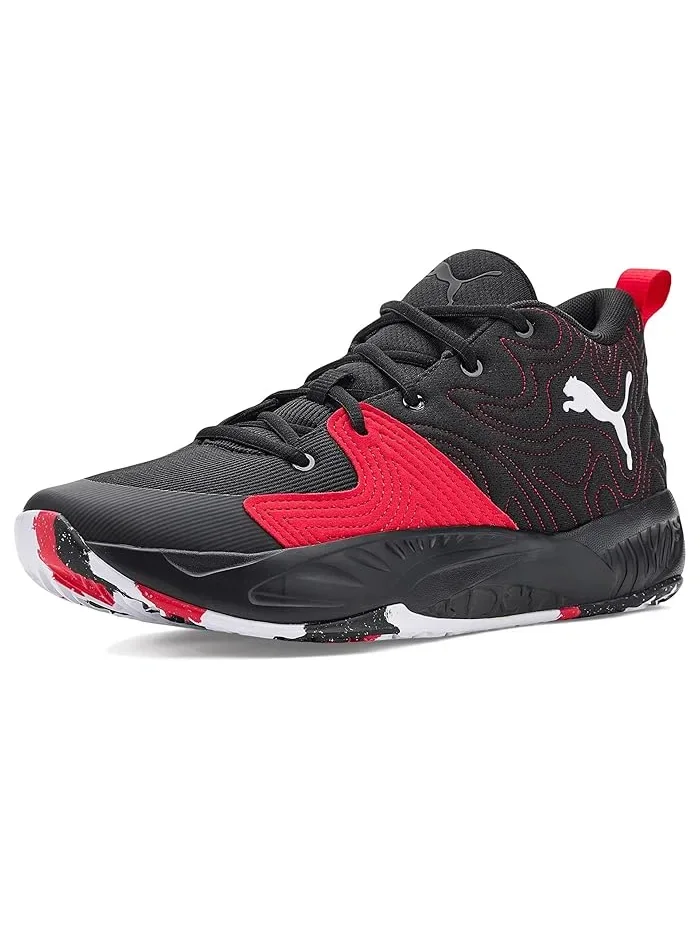 Кроссовки баскетбольные Court Pro 3 PUMA — изображение 1 из 4, черный/белый/красный