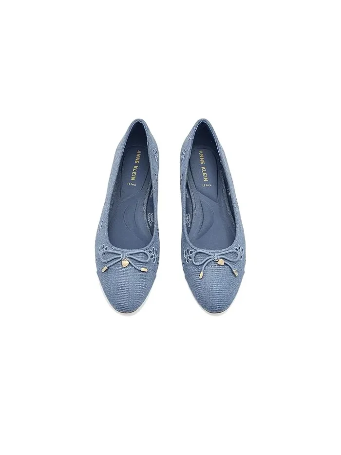 Балетки с цветочной вышивкой Luci-E Anne Klein — изображение 2 из 4, джинсовый синий