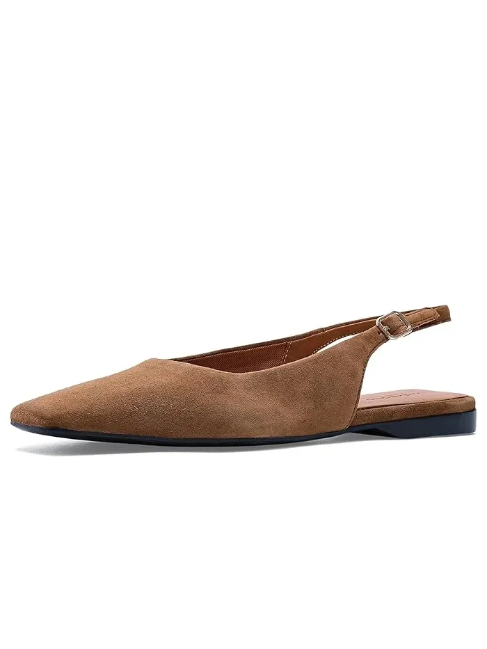 Туфли балетки с квадратным мысом Delia Vagabond Shoemakers — изображение 1 из 4, коричневый