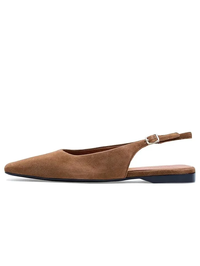 Туфли балетки с квадратным мысом Delia Vagabond Shoemakers — изображение 4 из 4, коричневый
