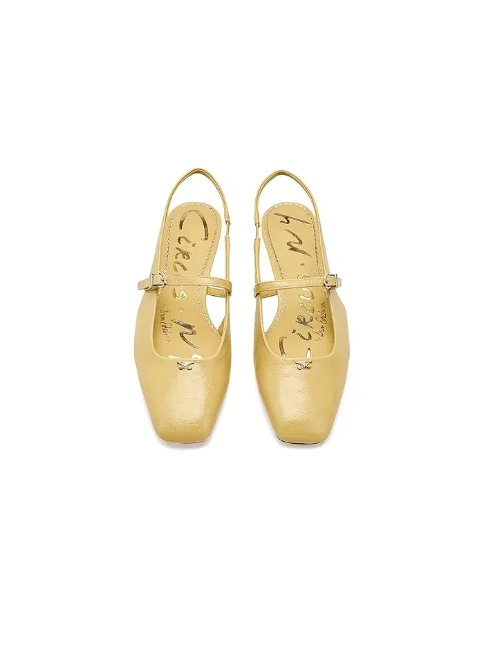 Туфли балетки с ремешком Elara Circus NY by Sam Edelman — изображение 2 из 4, желтый