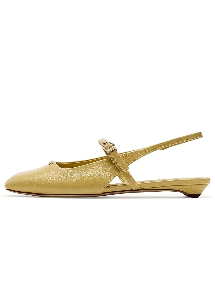 Туфли балетки с ремешком Elara Circus NY by Sam Edelman — изображение 4 из 4, желтый