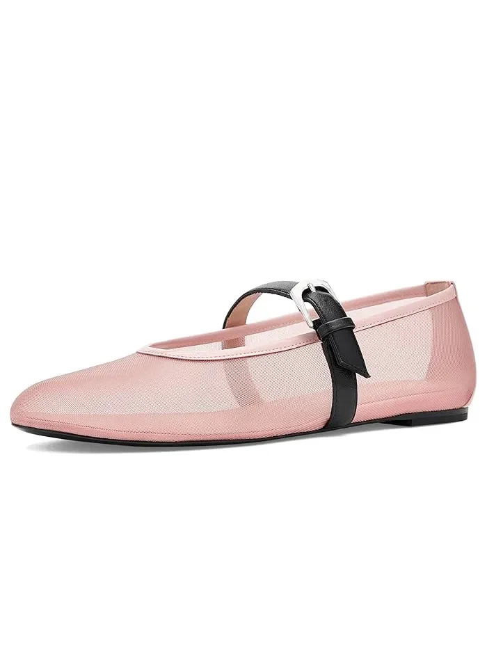 Туфли балетки с ремешком Sai Bareitall Maryjane Stuart Weitzman