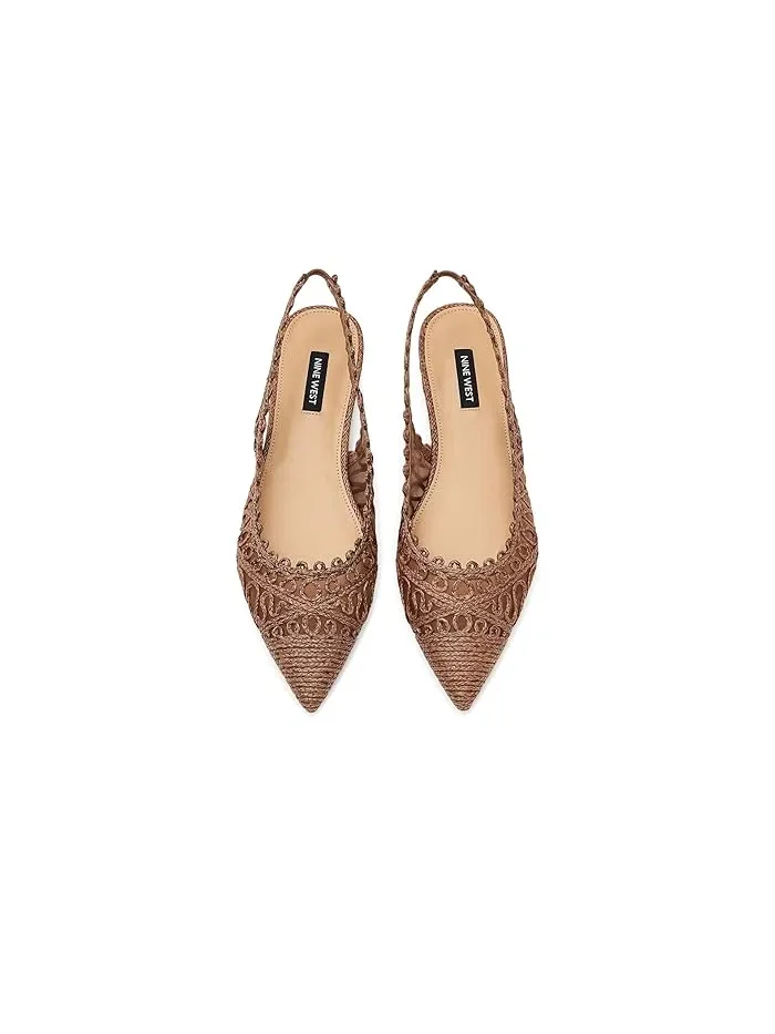 Туфли балетки с плетением Jovias Nine West — изображение 2 из 4, коричневый