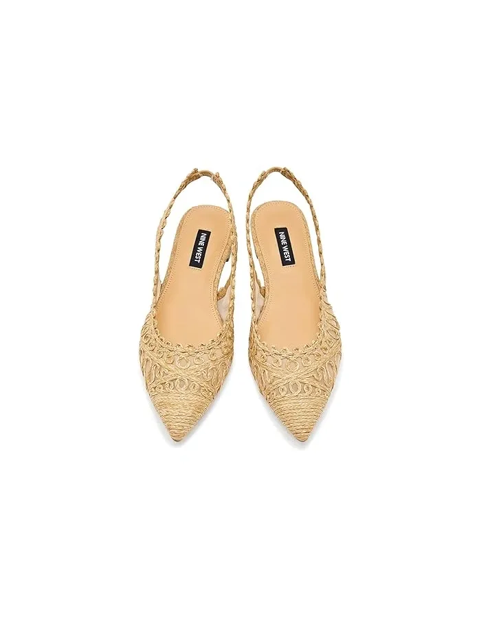 Туфли балетки с плетением Jovias Nine West — изображение 2 из 4, натуральный