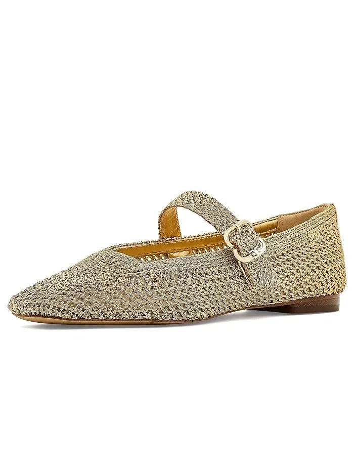 Балетки вязаные Michaela Knit Sam Edelman — изображение 1 из 4, золотистый