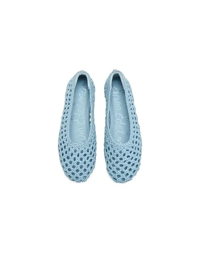 Балетки плетеные из кожи Shira Sam Edelman — изображение 2 из 4, светлый синий