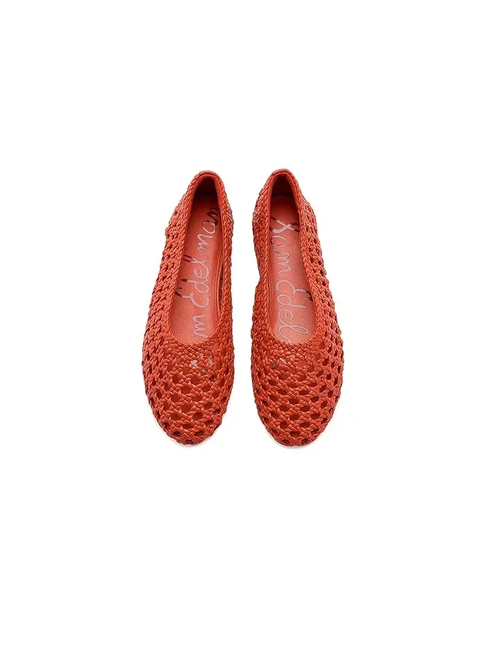 Балетки плетеные кожаные Shira Sam Edelman — изображение 2 из 4, красный