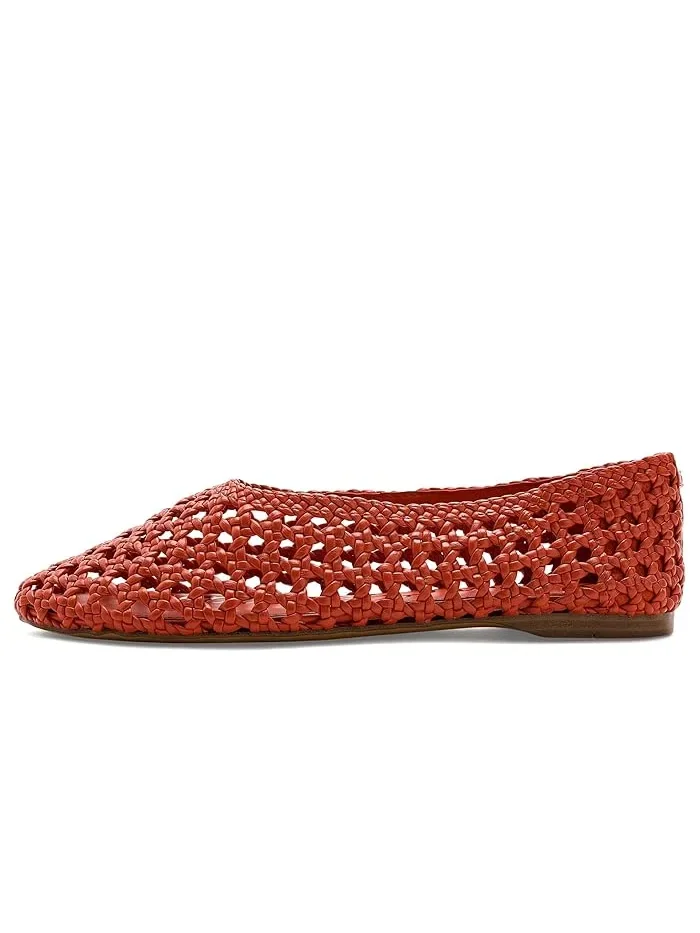 Балетки плетеные кожаные Shira Sam Edelman — изображение 4 из 4, красный