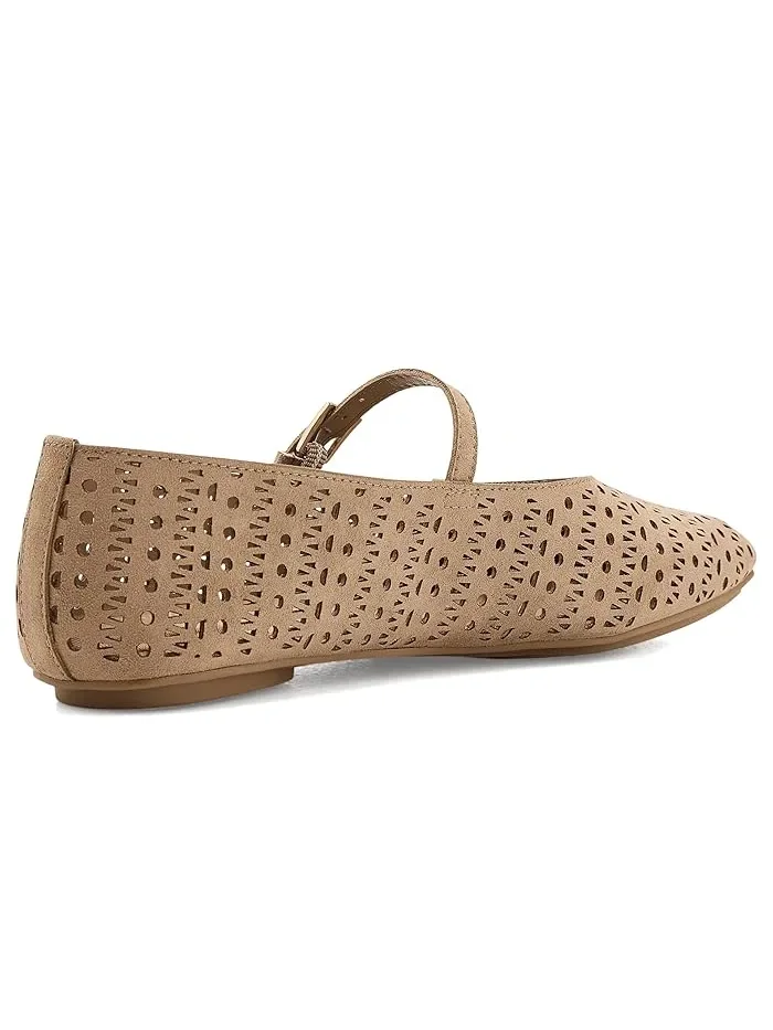 Туфли балетки с пряжкой Connie-P Anne Klein — изображение 3 из 4, коричневый