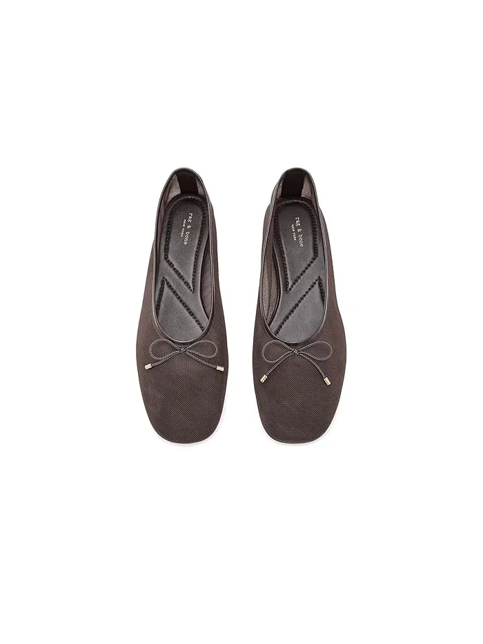 Балетки с квадратным носом Poppi rag & bone, Mocha Mesh — изображение 2 из 4, мокка