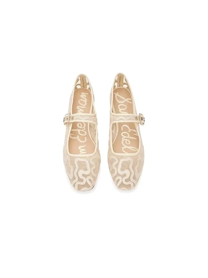 Туфли балетки сетчатые Michaela Mesh Sam Edelman — изображение 2 из 4, слоновая кость
