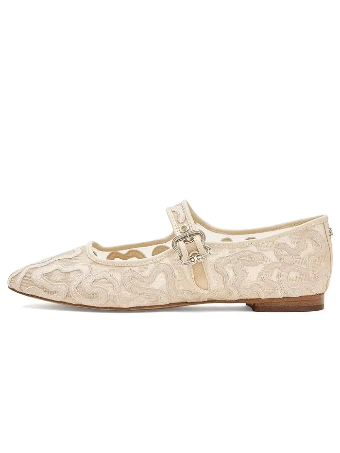 Туфли балетки сетчатые Michaela Mesh Sam Edelman — изображение 4 из 4, слоновая кость