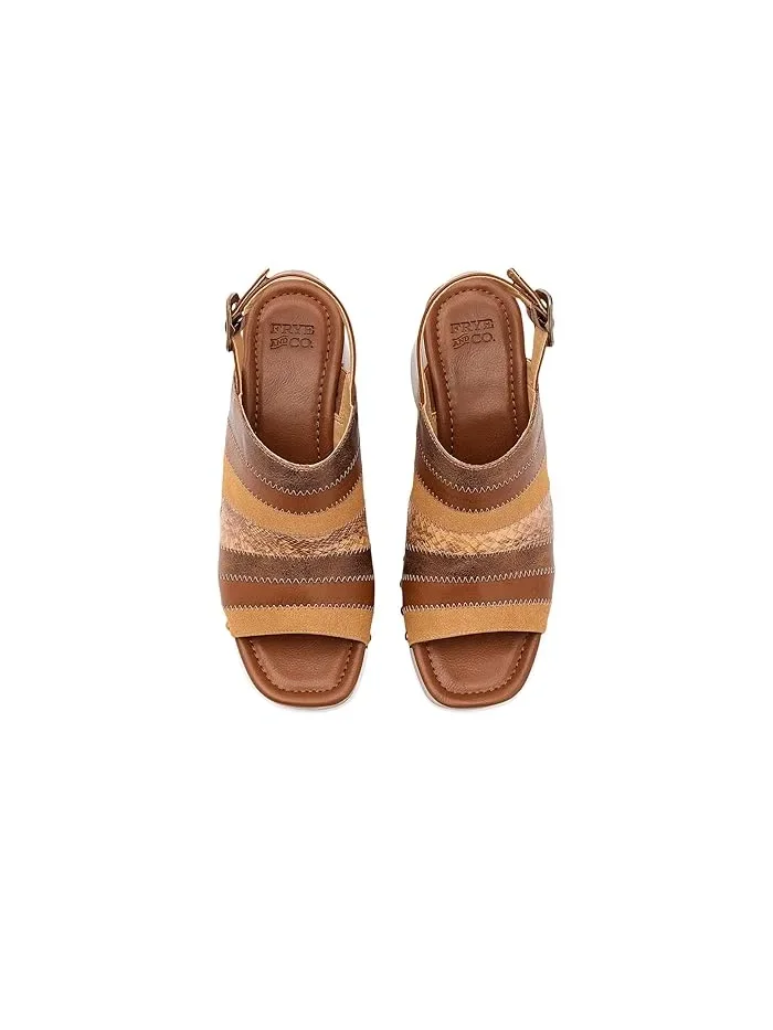 Сабо Wylie Patchwork FRYE AND CO. — изображение 2 из 4, коньячный