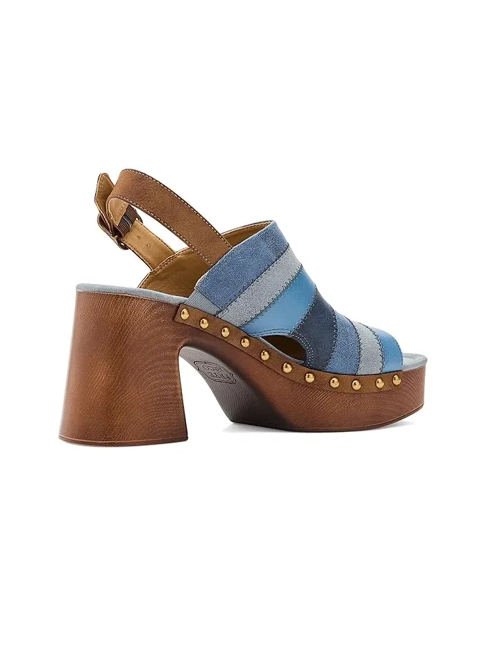 Туфли лоферы с патчворк Wylie Patchwork FRYE AND CO. — изображение 3 из 4, синий мульти