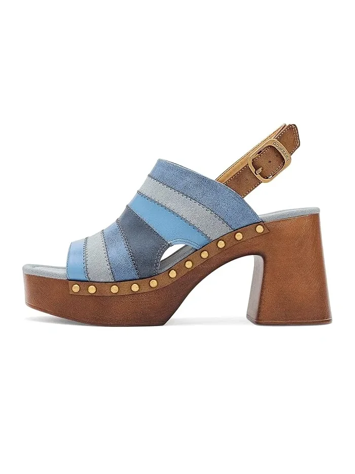 Туфли лоферы с патчворк Wylie Patchwork FRYE AND CO. — изображение 4 из 4, синий мульти