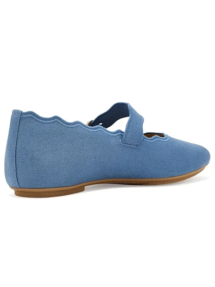Туфли балетки с волнообразным краем Delicato FitFlop — изображение 3 из 4, синий