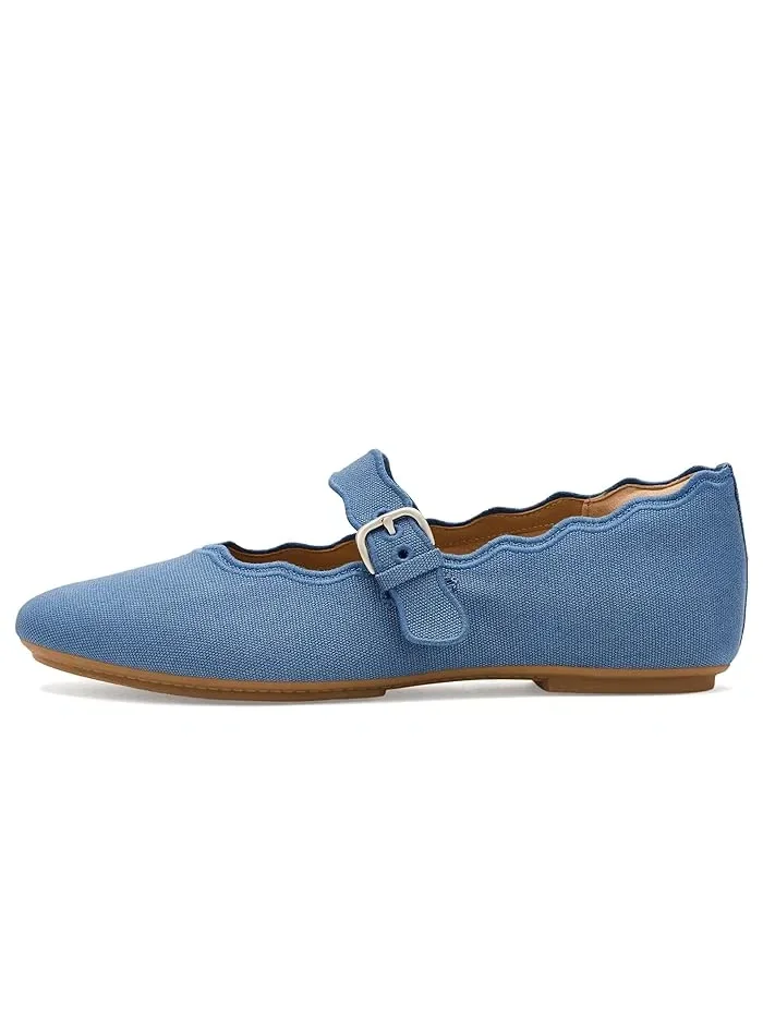Туфли балетки с волнообразным краем Delicato FitFlop — изображение 4 из 4, синий