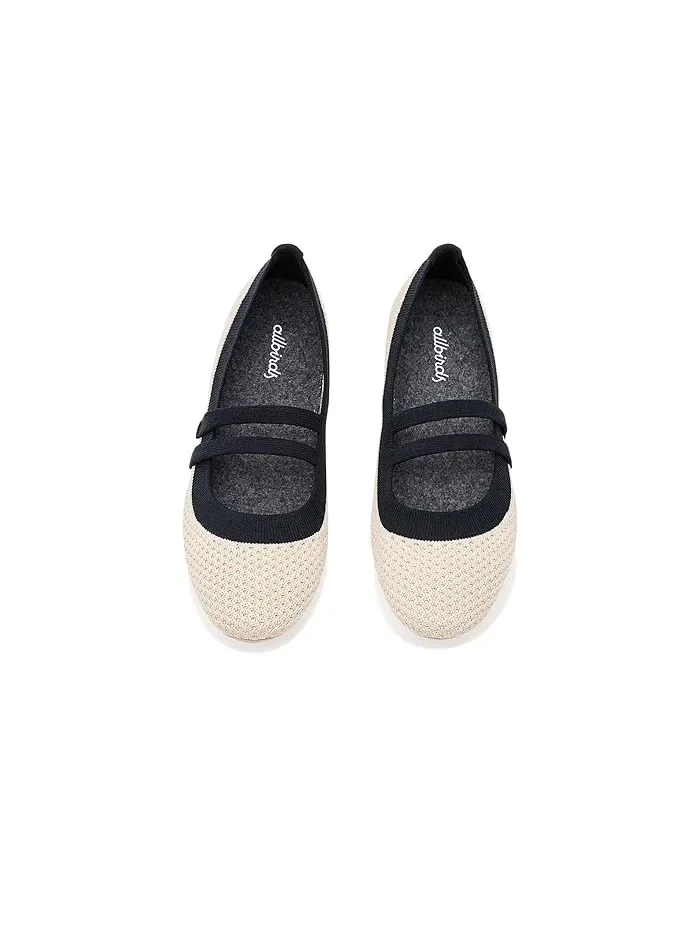 Балетки с ремешками Breezer Mary Jane Allbirds — изображение 2 из 4, белый/натуральный черный