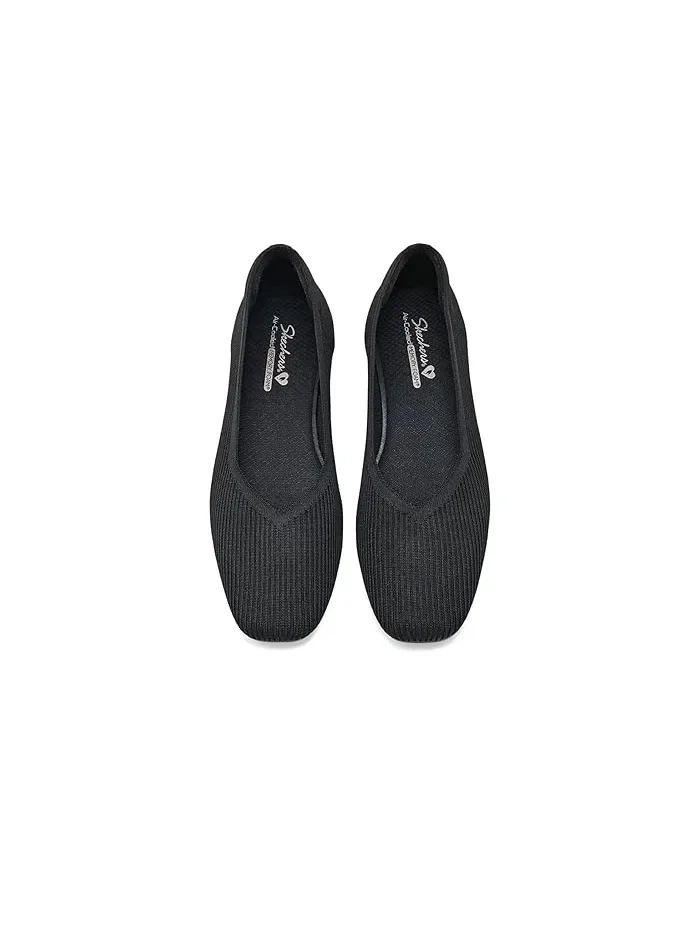 Туфли балетки с сеткой и трикотажем Cleo Square SKECHERS — изображение 2 из 4, прозрачный