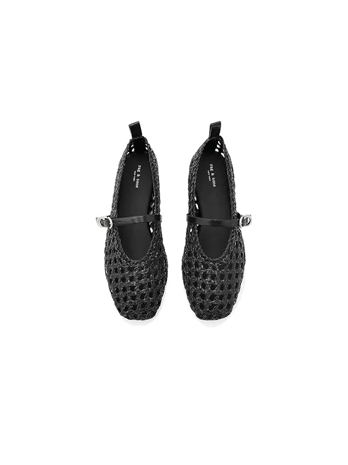 Туфли Mary Jane из плетеной искусственной кожи Spire rag & bone — изображение 2 из 4, черный