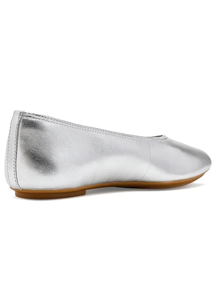 Балетки высокие из мягкой кожи FitFlop — изображение 3 из 4, серебряный