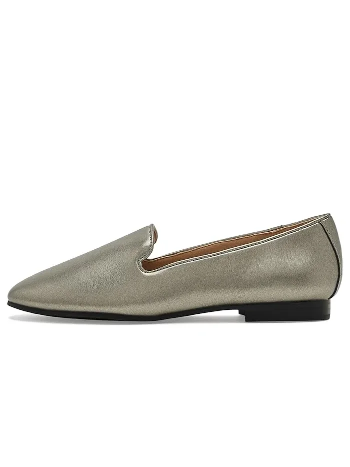 Балетки на плоской подошве с мыском almond toe Ishani Journee Collection — изображение 4 из 4, серебристый