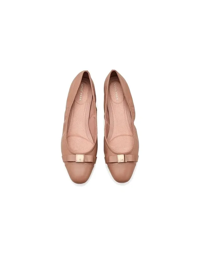 Балетки кожаные Go-To Tova Bow Cole Haan — изображение 2 из 4, песочный