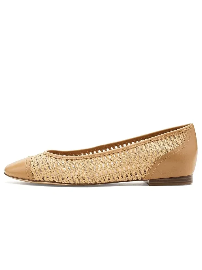 Балетки на танкетке Raquelle Demi Wedge Cole Haan — изображение 4 из 4, бежевый